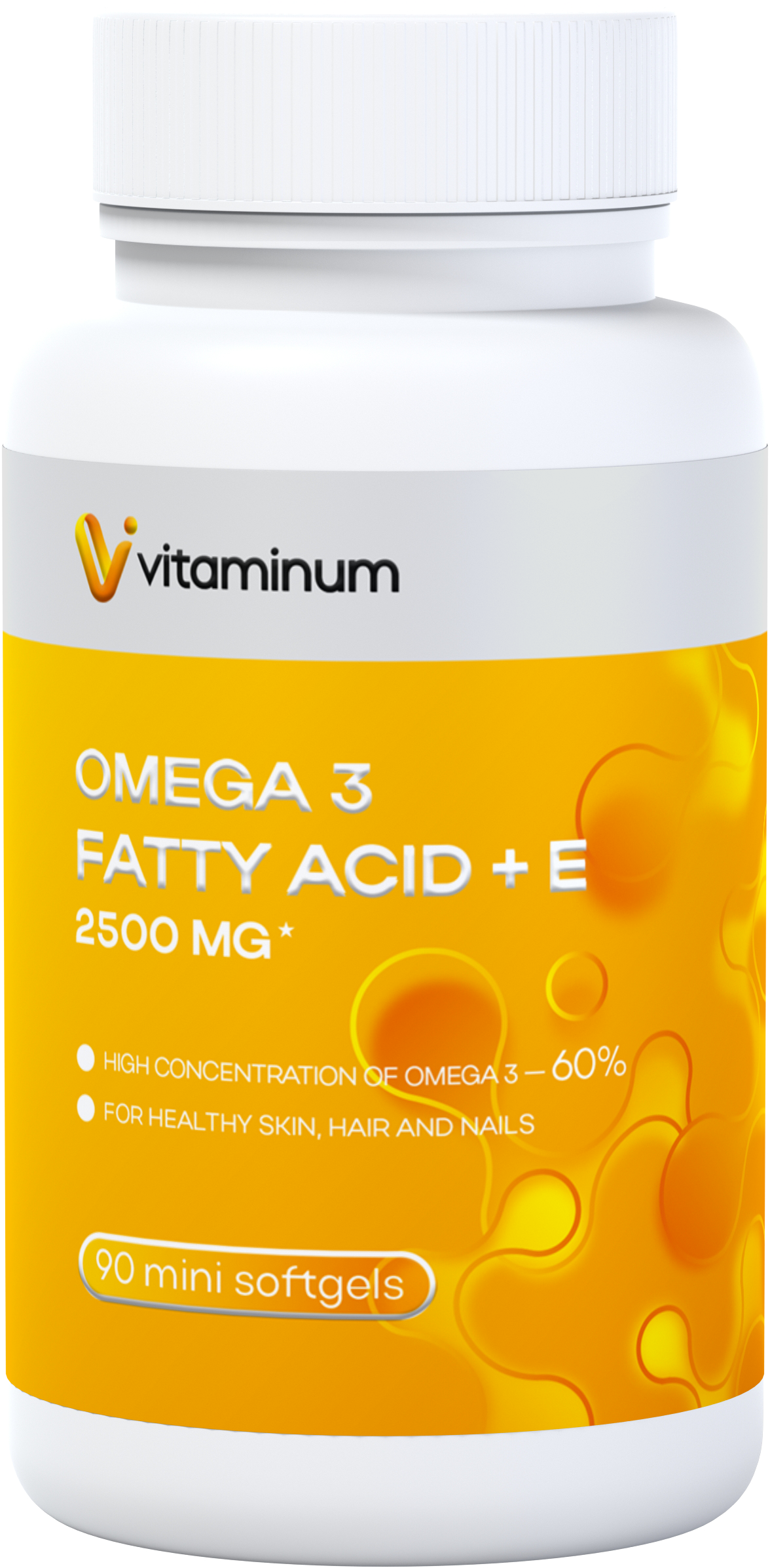  Vitaminum ОМЕГА 3 60% + витамин Е (2500 MG*) 90 капсул 700 мг  в Урюпинске