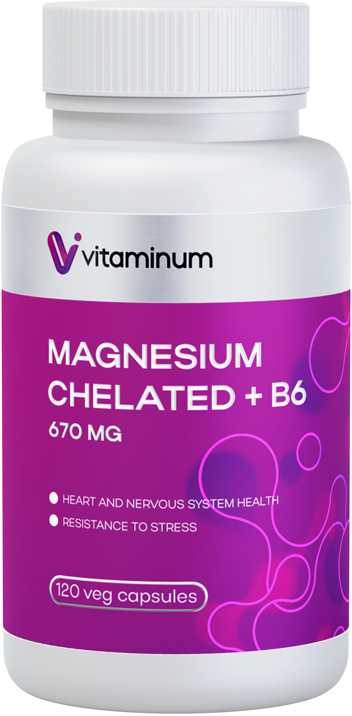  Vitaminum МАГНИЙ ХЕЛАТ + витамин В6 (670 MG) 120 капсул 800 мг  в Урюпинске