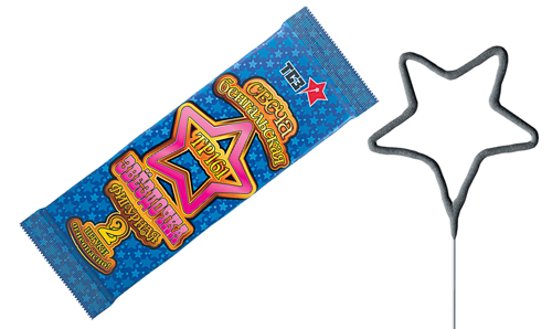  Бенгальские свечи фигурные 2 шт "Звездочка"  в Урюпинске